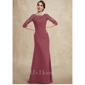 JJ's House Belen A-line Sequins Lace Dress #269016 US Size 4, EU Size 36